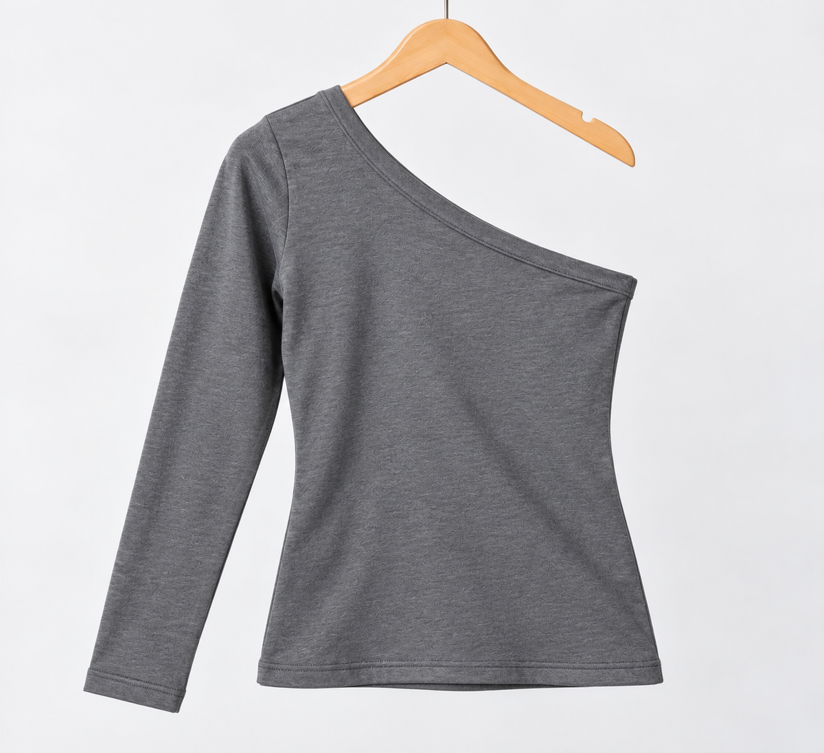 One Shoulder Top Grey