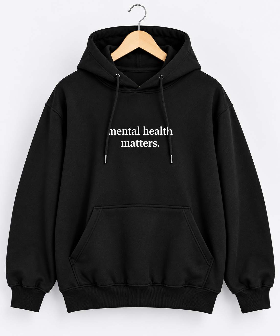 Mental Health Matters Graphic Hoodie Black