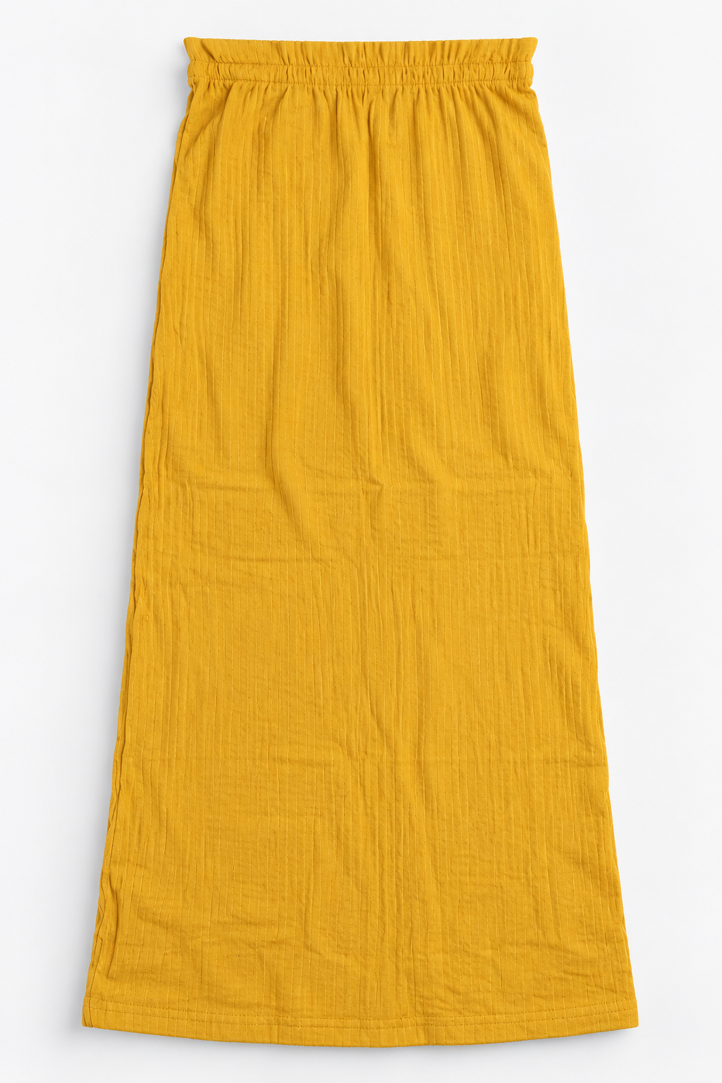 Ribbed Maxi Skirt Mustard