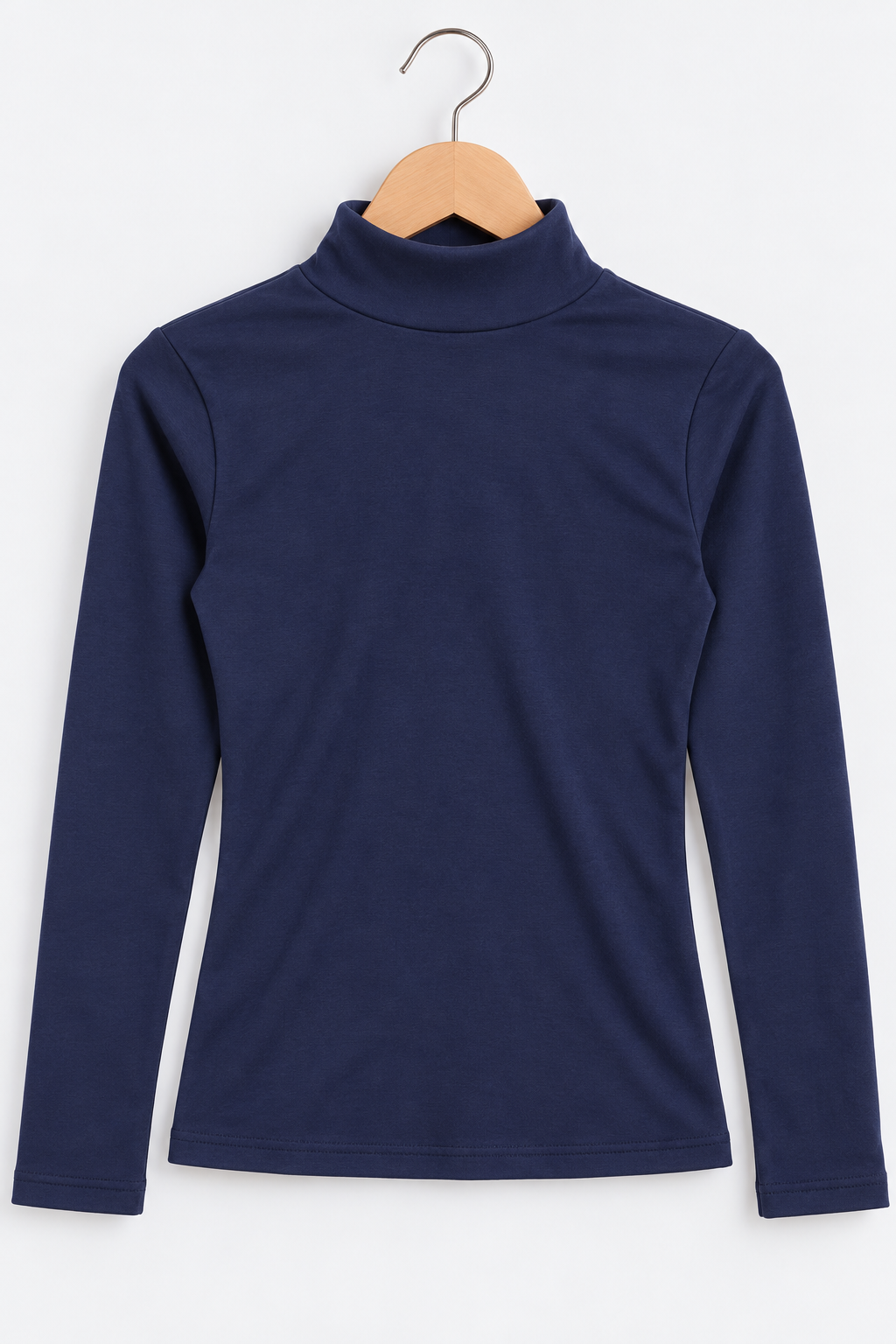Mock Neck Full Sleeve Top Navy Blue