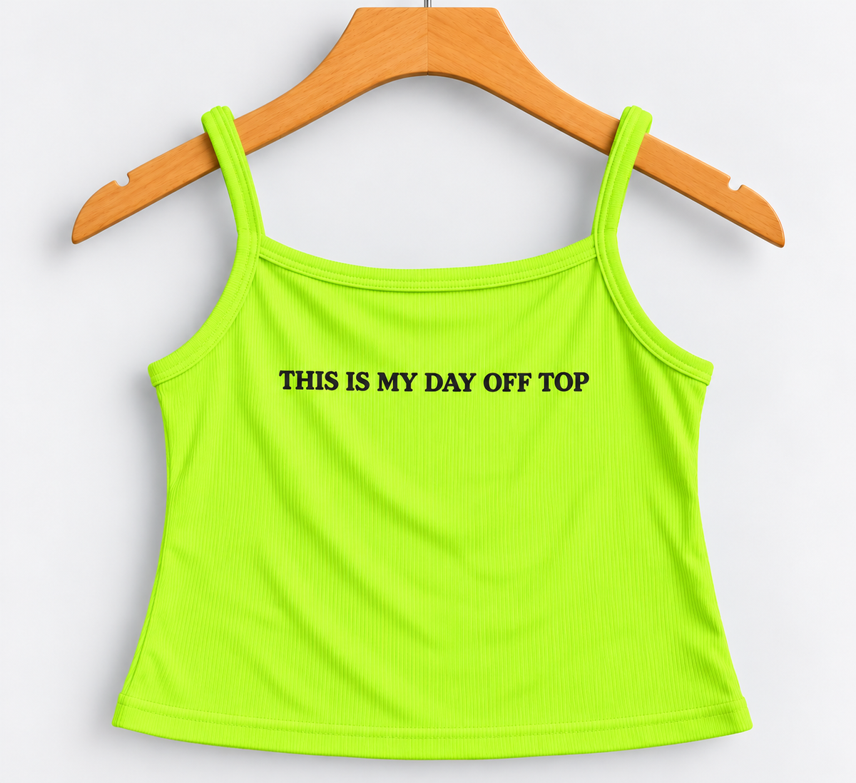 This Is My Day Off Sleeveless Top Neon