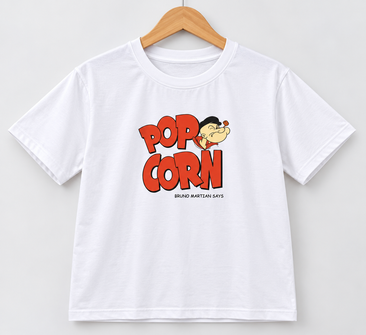 Popcorn Graphic Regular T-Shirt White