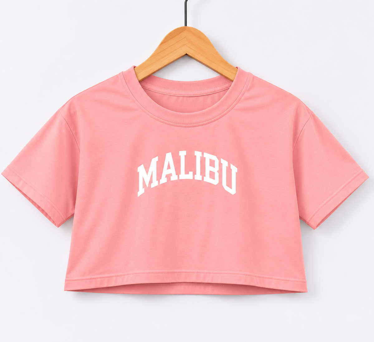 Malibu Crop T-Shirt Peach Pink