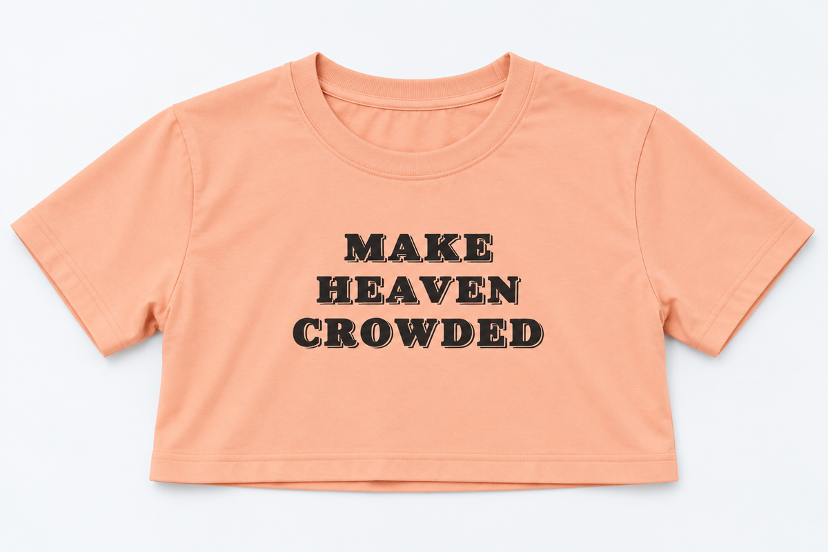 Make Heaven Crowded Crop T-Shirt Peach