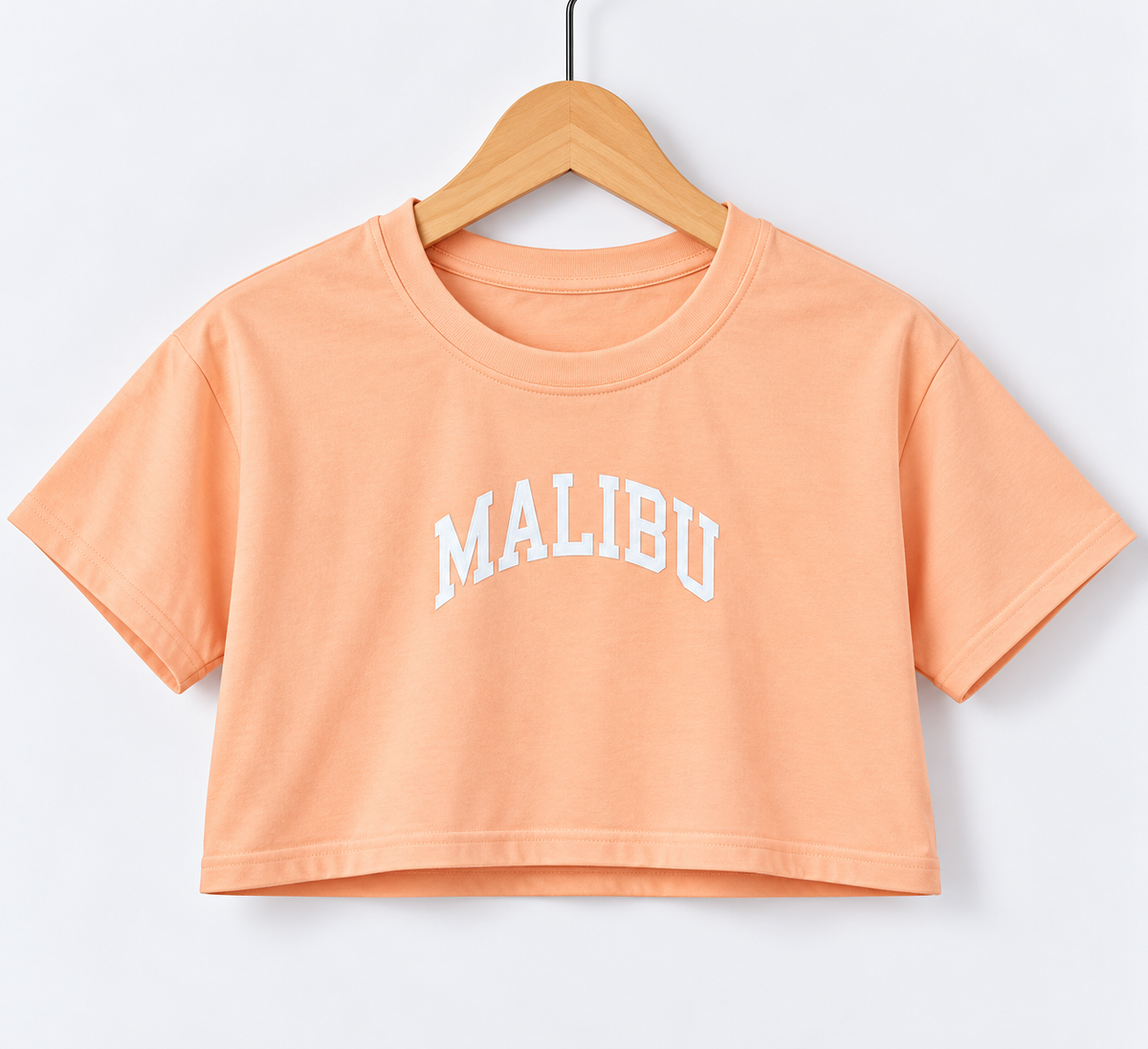Malibu Crop T-Shirt Peach