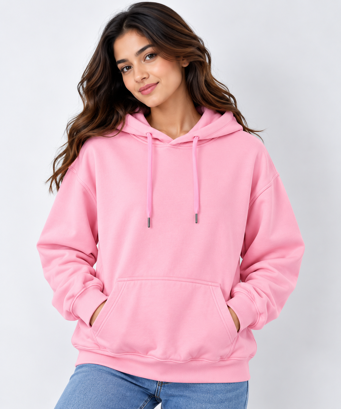 Plain Oversized Hoodie Pink