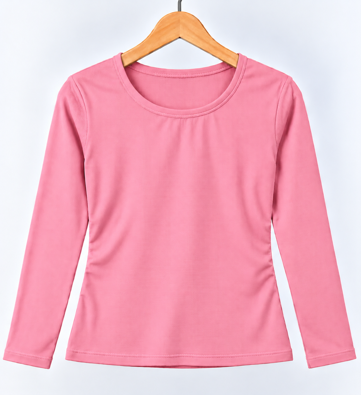 Ribbed Full Sleeve Top Pink