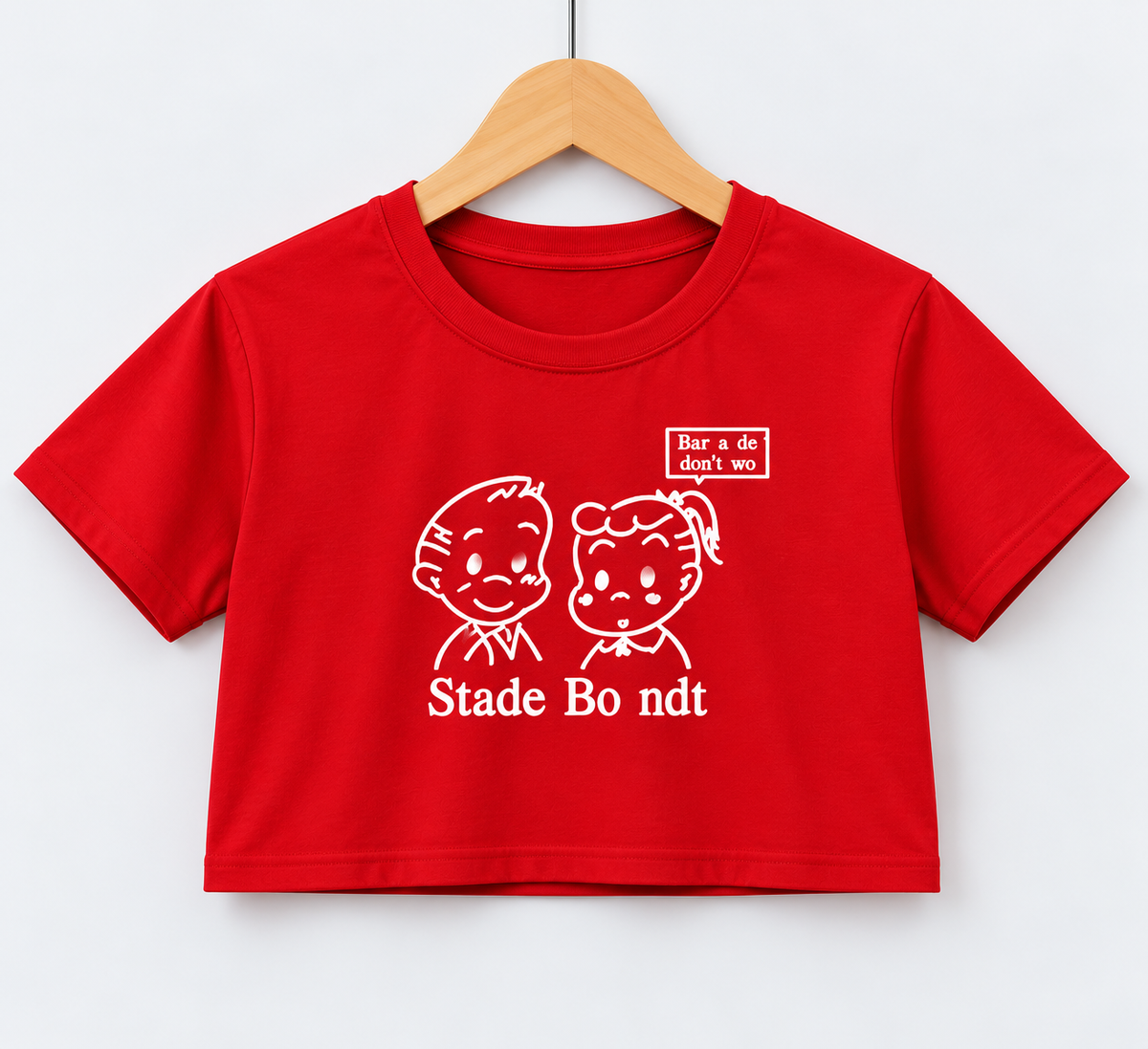 Cute Cartoon Graphic T-Shirt Red