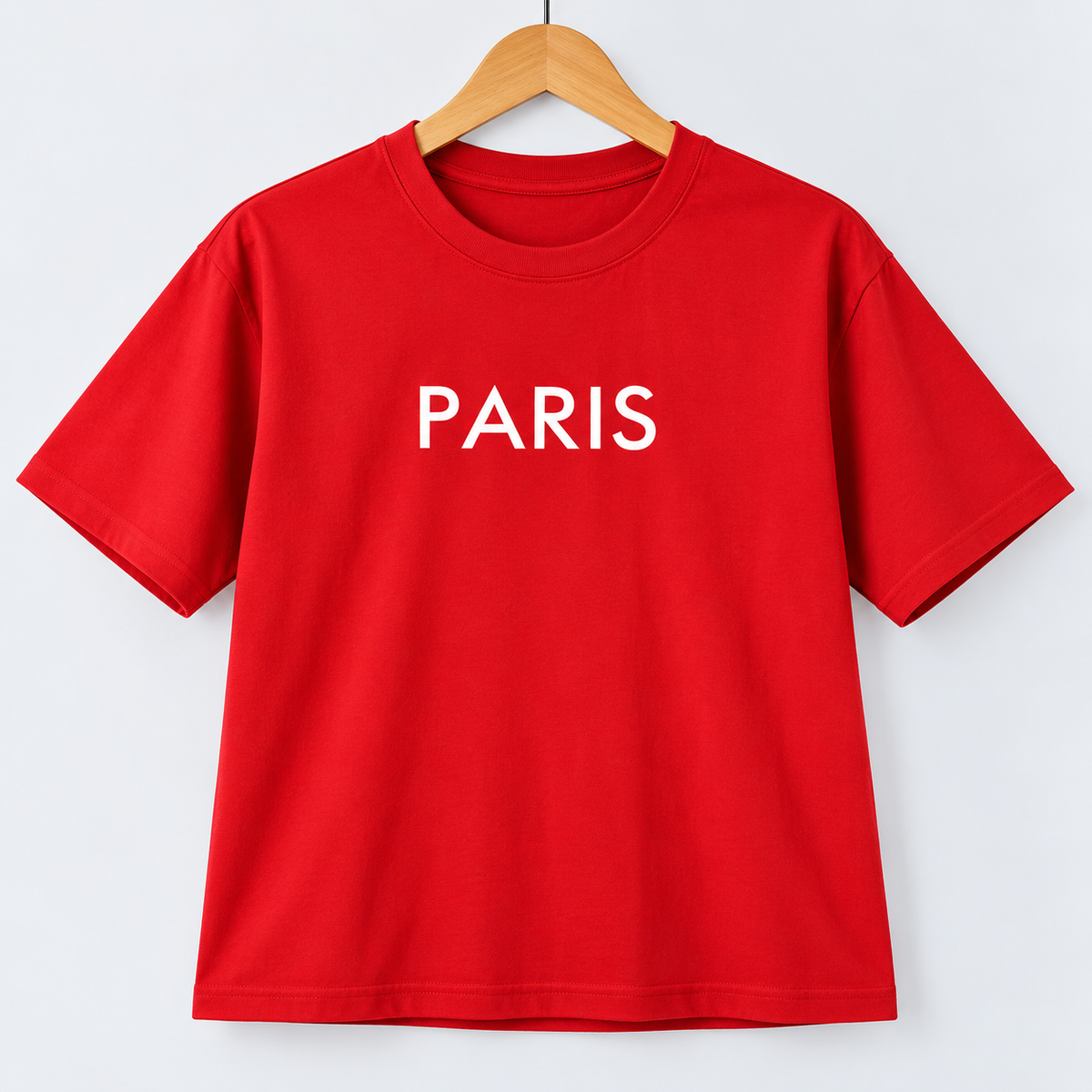 Paris Classic Crop T-Shirt Red