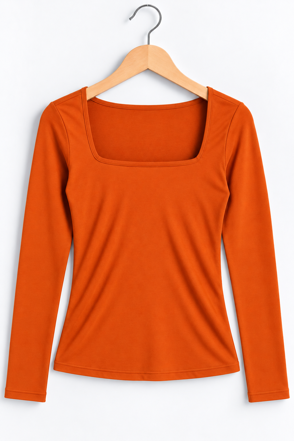 Square Neck Full Sleeve Top Carrot