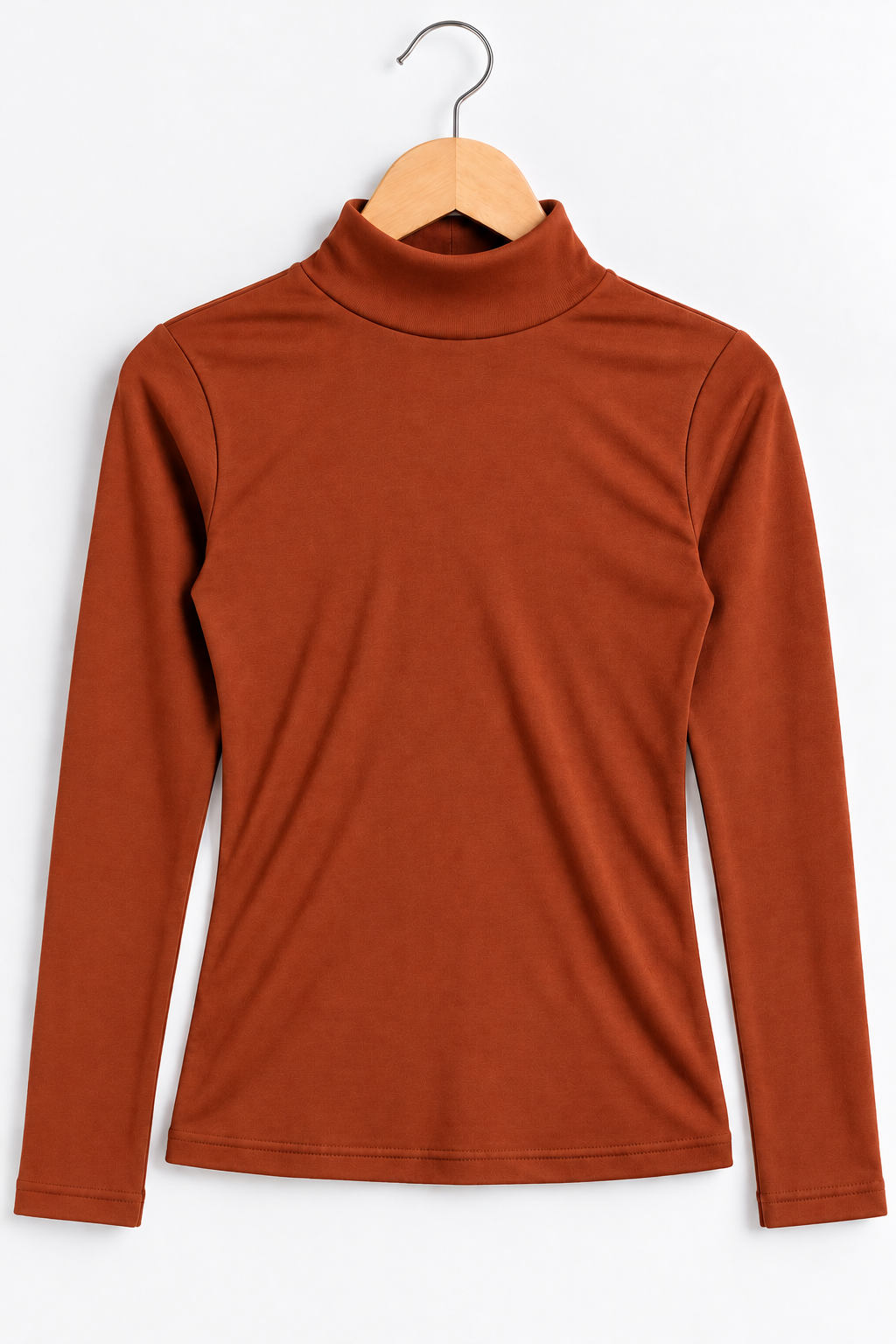 Mock Neck Full Sleeve Top Rust