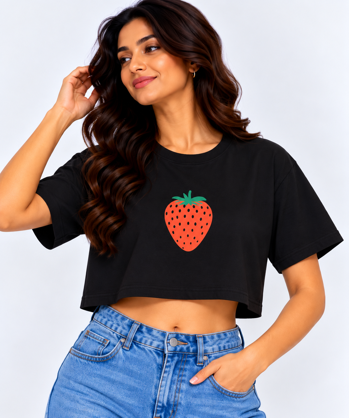 Strawberry Crop T-Shirt Black