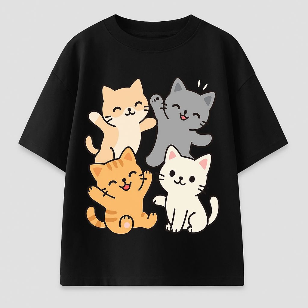Cat Squad Oversized Tshirt