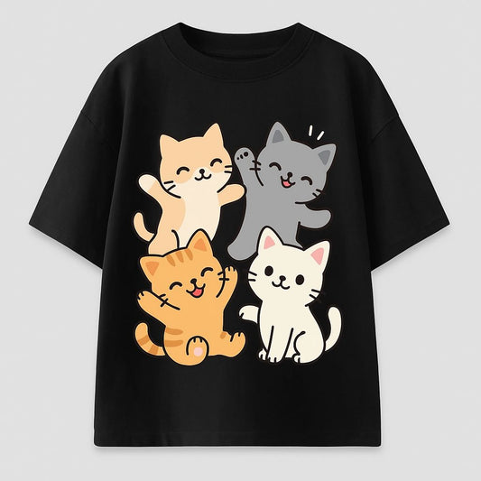 Cat Squad Oversized Tshirt