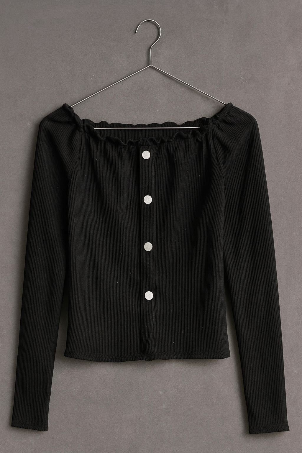 Off shoulder button top