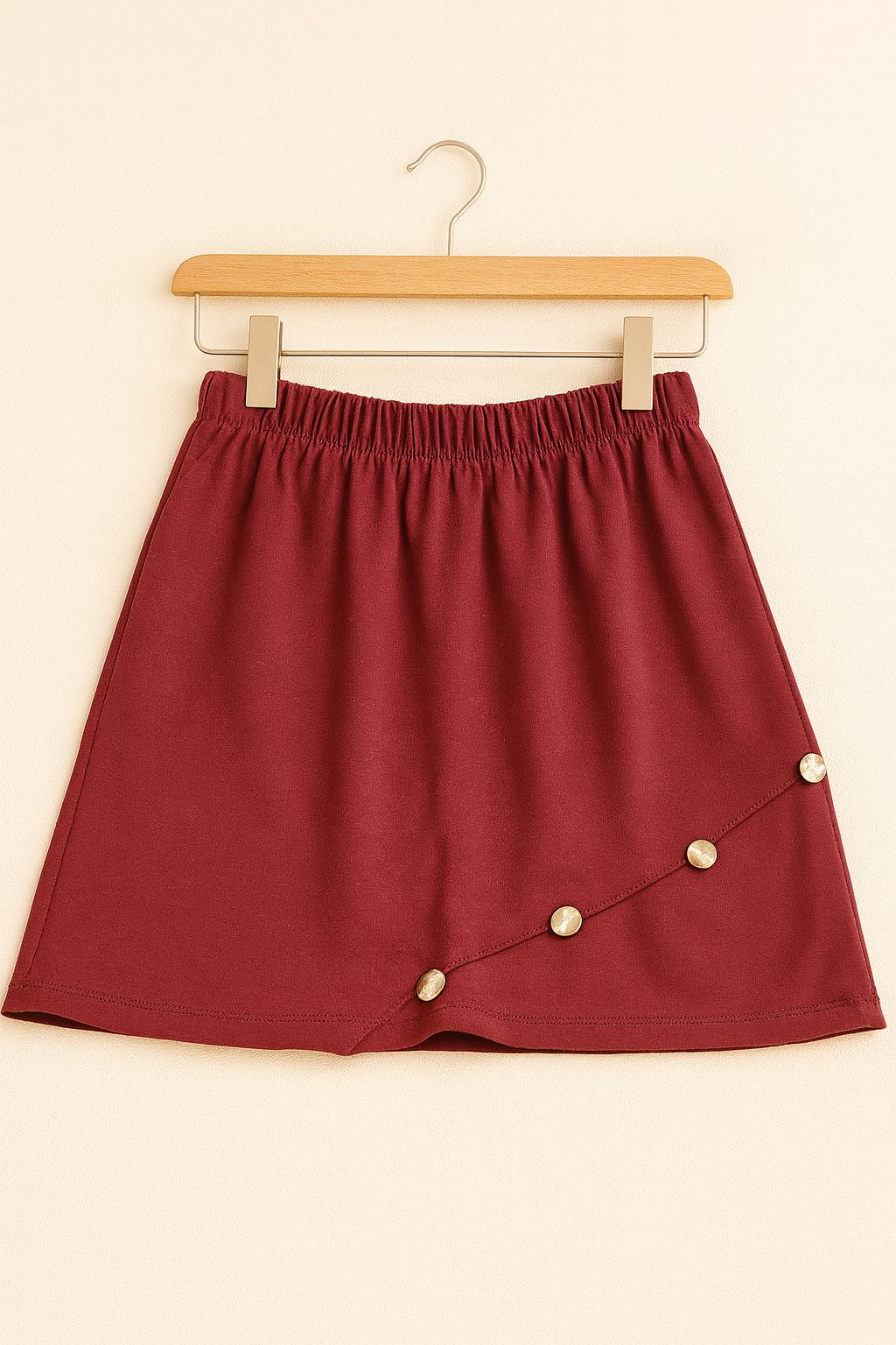 Rib Button Skirt