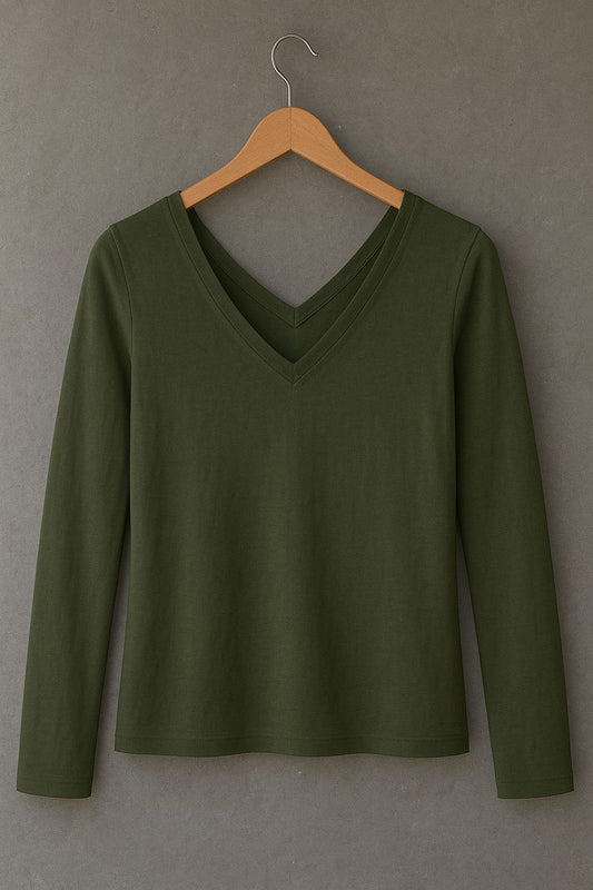 DV neck full sleeves top