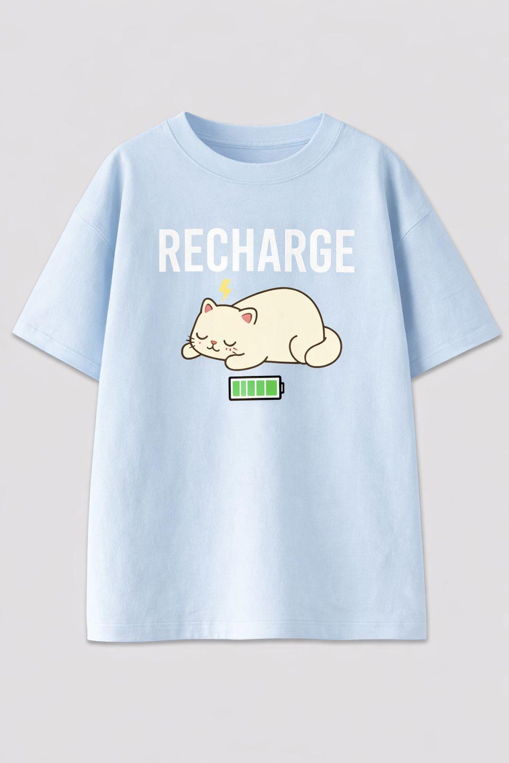 Lazy Day Recharge  Oversized Tee