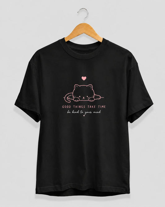 CAT GOOD THINGS TAKE TIME   Regular Fit T-Shirt