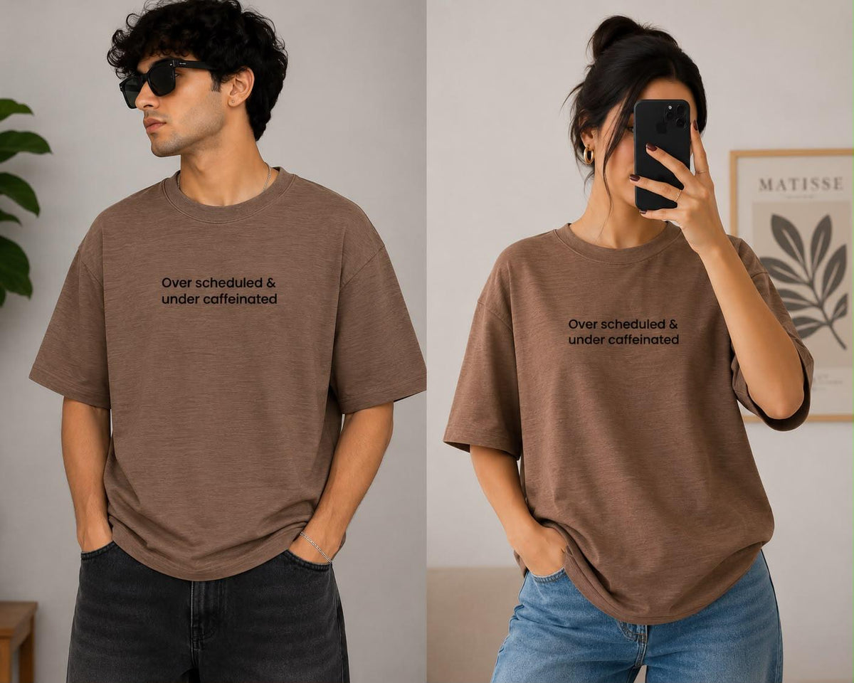 Over Scheduled Under Caffeinated Regular Tee