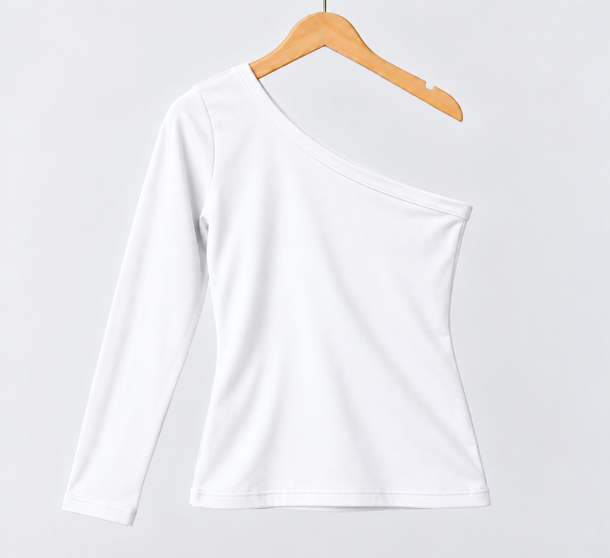 One Shoulder Top White