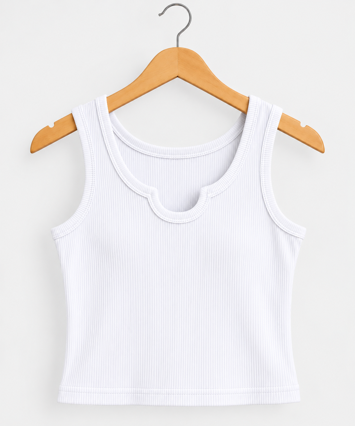 Notch Tank Top White
