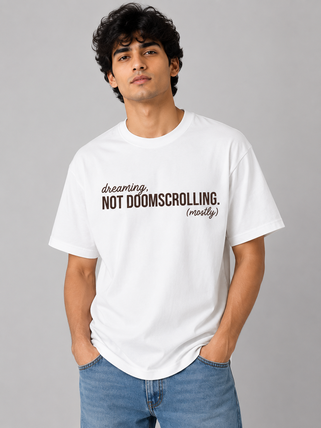 Dream More Scroll Less Regular Fit T-Shirt