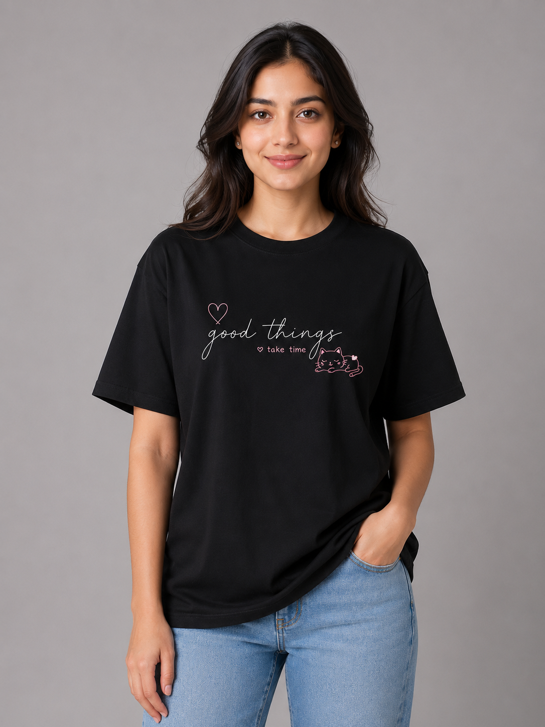 Good Things heart Regular Fit T-Shirt