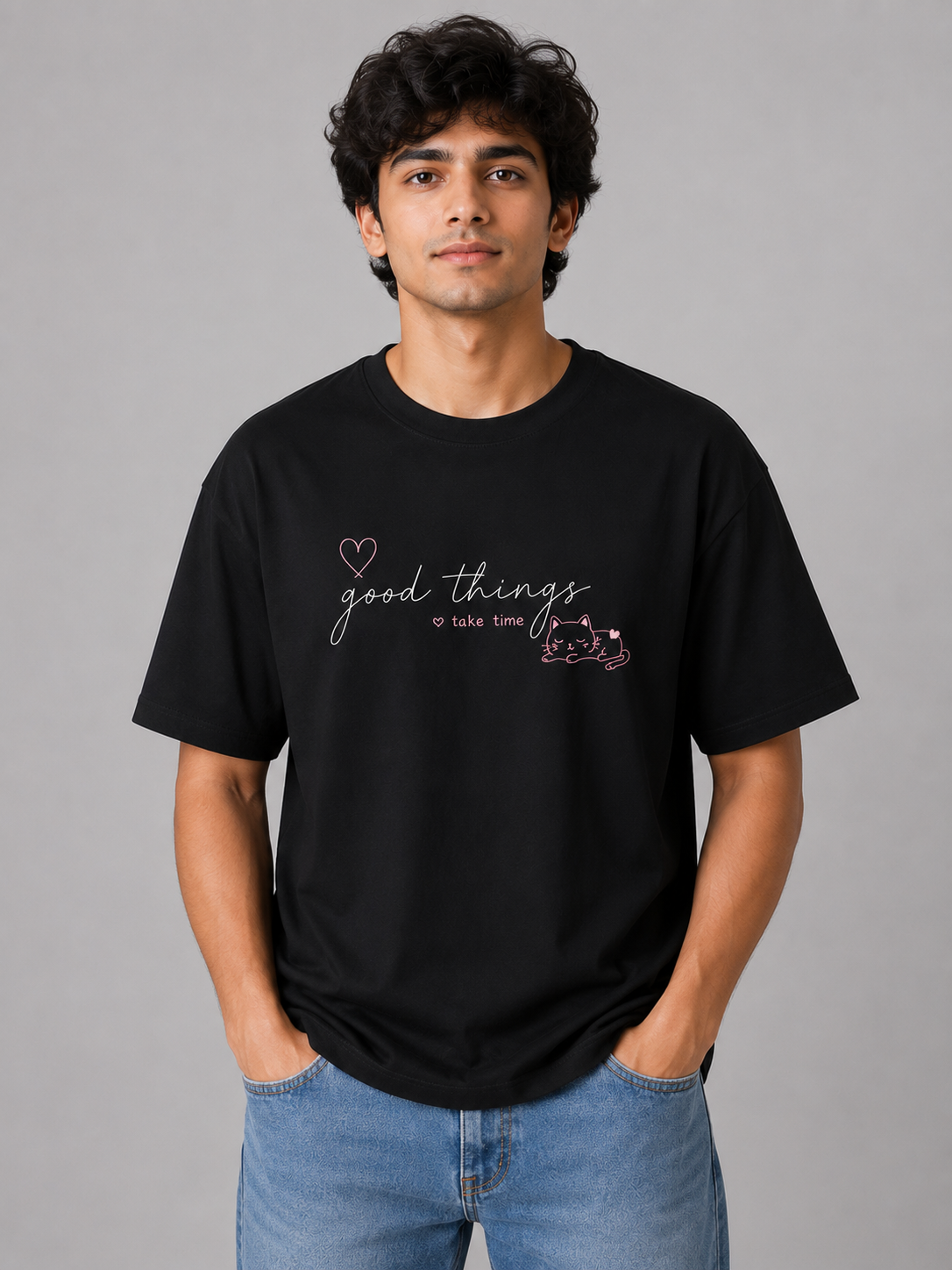 Good Things heart Regular Fit T-Shirt