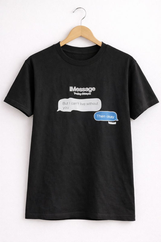 iMessage Meme Black T-Shirt
