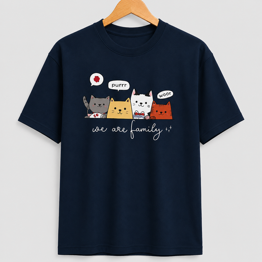 We are family cat tee