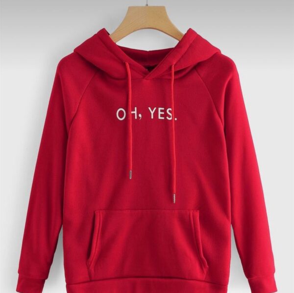 OH,YES CROP HOODIE