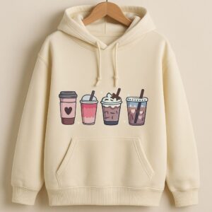 4 Coffee Moods Oversized Hoodie