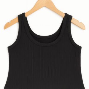 Broad neck round tank top