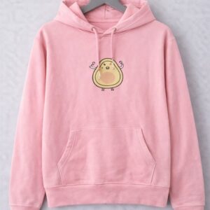 Avocado Pink Crop Hoodie
