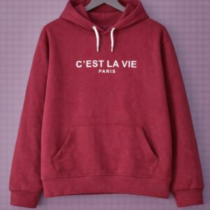 C`EST LA VIE crop hoodie