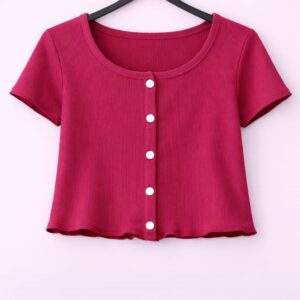 Wide Half sleeves button top