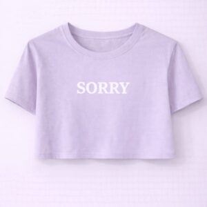 Sorry crop tee
