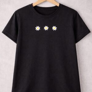 Tri flower crop tee