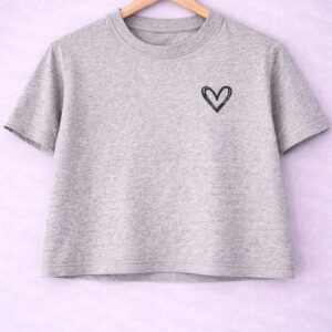Mini Heart crop tee