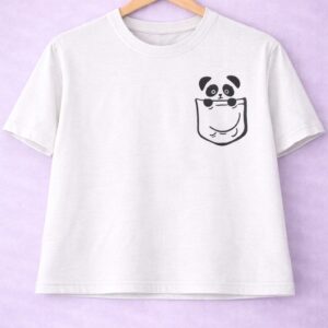 Panda pocket crop tee