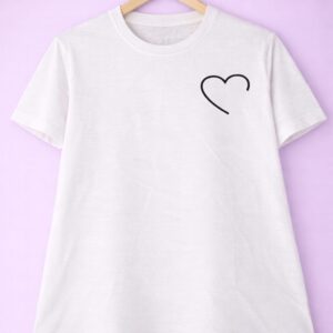 Half heart crop tee