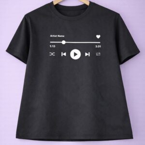 Song playlist crop tee