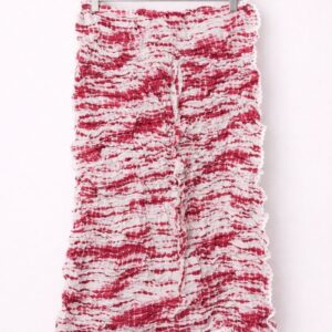 Red & White Tie-Dye Smocked Top