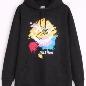 Street Style Smile Graphic Hoodie