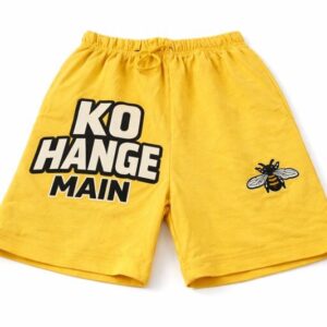 Yellow Bee Cotton Shorts