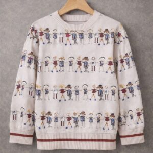 Cream Cartoon Kids Sweatshirt