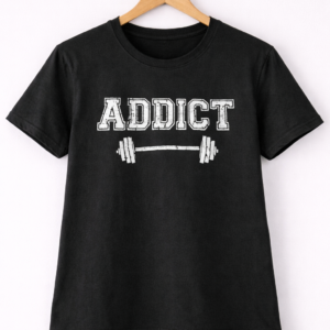 Addict Gym Printed Black T-Shirt