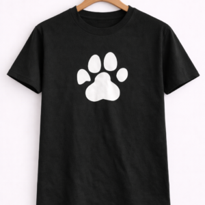 Men’s Paw Print Graphic Half Sleeve T-Shirt