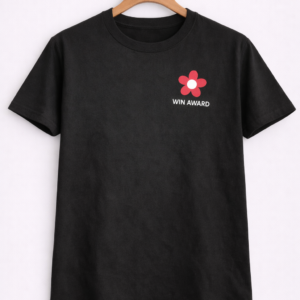 Win Award Floral Black T-Shirt
